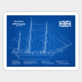 Charles Darwin HMS Beagle Tall Ship - AD Magnet